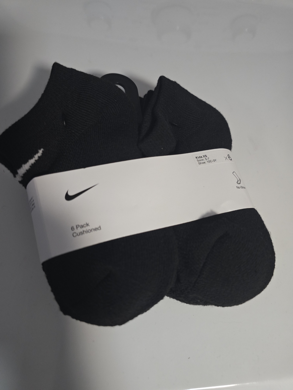 Nike Black Cushioned Low-Cut Athletic Socks - 6 Pack